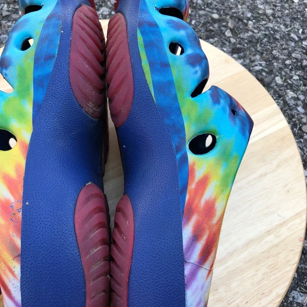 KEEN Yogui Arts Clogs Mens 8 Tie Dye Women 10 Jerry Garcia Slip On Slides Hippie - Picture 11 of 12